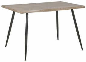 Τραπέζι Berwyn 1343, Ανοιχτό χρώμα ξύλου, Μαύρο, 75x80x120cm, 17 kg, Ινοσανίδες μέσης πυκνότητας, Μέταλλο | Epipla1.gr
