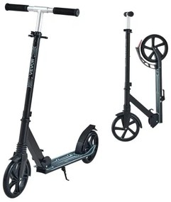 VEVOR Kick Scooter for Kids Ages 8+, Teens &amp; Adults, 2-Wheel Toddler Scooter with Adjustable Height Handlebar, Wide Anti-Slip Deck, Foldable Lightweight Frame for Boys &amp; Girls up to 99.8 kg, Black