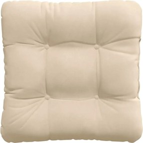 vidaXL Μαξιλάρια καθισμάτων 4 pcs Κρεμ 40 x 40 cm Ύφασμα Μικροΐνας