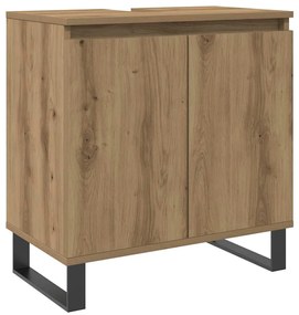 vidaXL Ντουλάπι Μπάνιου Δρυς τεχνίτης 58 x 33 x 60 εκ από Επεξεργ Ξύλο