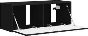 vidaXL Ντουλάπι Τηλεόρασης Τοίχου 78,5 x 30 x 29,5 cm Μαύρο