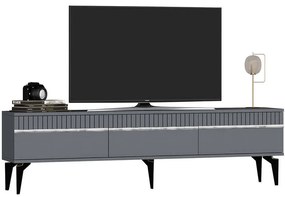 Έπιπλο Τηλεόρασης Defne 475OLV2902 180x29,6x44,6cm Anthracite-Silver