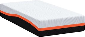 vidaXL Στρώμα Λευκό και Γκρι 80 x 160 cm Ζακάρ ύφασμα