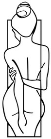 Διακοσμητικό Τοίχου Female Posture 279ENZ1871 24x69cm Black Wallity Μέταλλο