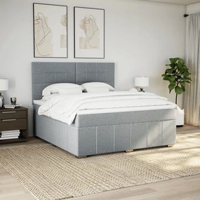 ΚΡΕΒΑΤΙ BOXSPRING ΜΕ ΣΤΡΩΜΑ ΑΝΟΙΧΤΟ ΓΚΡΙ 180X200 ΕΚ. ΥΦΑΣΜΑΤΙΝΟ 3294047