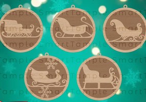 Σετ των 3 Intra απο ξύλο plywood 3mm-4mm πάχος Χριστουγεννιάτικη Μπάλα Στολίδια Δίασταση 8x8 cm INTRAFABR-83710988