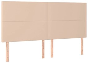 vidaXL Κεφαλάρια Κρεβατιού 4 τεμ. Καπουτσίνο 90x5x78/88 εκ. Συνθ.Δέρμα
