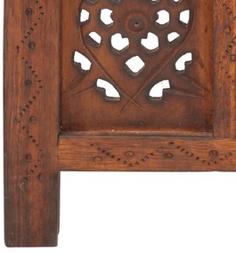 vidaXL Παραβάν Σκαλιστό στο Χέρι 3 Πάνελ Καφέ 120x165 εκ. Ξύλο Μάνγκο