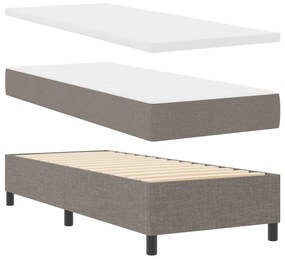 vidaXL Κρεβάτι με ελατήρια και πάγκο Ταύρου 80x200 εκ. Ύφασμα