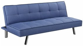 Καναπές κρεβάτι Mesa 181, Λειτουργία ύπνου, Μπλε, 175x83x74cm, Πόδια: Μέταλλο