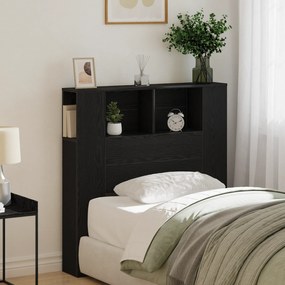 vidaXL Κεφαλάρι Ντουλάπα Μαύρη Δρυς 100x19x104.5 εκ. Φτιαγμένο από Επεξεργασμένο Ξύλο