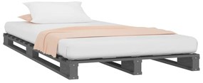 vidaXL 820387  Καναπές από Παλέτες Γκρι 100 x 200εκ. Μασίφ Ξύλο Πεύκου