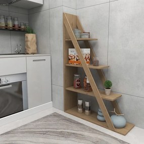 Βιβλιοθήκη Quina pakoworld σε oak απόχρωση 100x30x150εκ - 120-000492