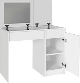 Τουαλέτα με καθρέπτη Huma Megapap χρώμα λευκό 90x45x118,2εκ.