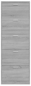 vidaXL Παπουτσοθήκη Γκρι Sonoma 59x17x169 εκ. από Επεξεργασμένο Ξύλο