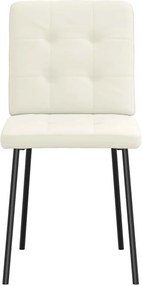 vidaXL Καρέκλες Τραπεζαρίας 4 τεμ. Κρεμ Βελούδινες