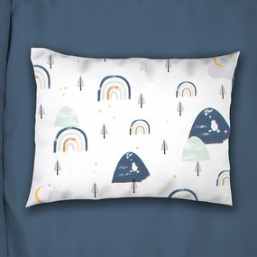 Μαξιλαροθήκη Παιδική Rainbow 574 White-Blue DimCol 35X45 35x45cm 100% Βαμβάκι