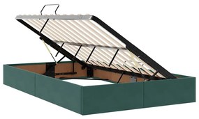 vidaXL Κρεβάτι με αποθηκευτικό χώρο και LED 120 x 200 cm Βελούδο