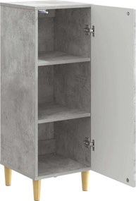 vidaXL Πλαϊνό γραφείο Γκρι Σκυροδέματος 33 x 34,5 x 90 εκ