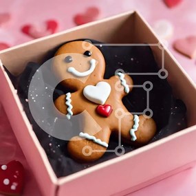 Intra Συλλεκτικό Ξύλινο Παζλ Plywood 4mm - Μπισκότο μελόψωμο σε σχήμα καρδιάς σε ανοιχτό κουτί Σε Ξύλινο Κουτί - Διαστάσεις: 10x10 cm – 25 κομμάτια