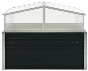 vidaXL Θερμοκήπιο Σπορείο Ανθρακί 100x100x77 εκ. Γαλβανισμένος Χάλυβας