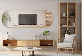Stewehome Διακοσμητικός καθρέφτης τοίχου MDF οβάλ 180x60 cm