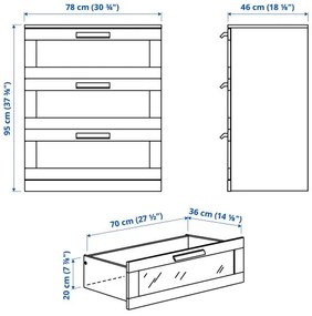BRIMNES έπιπλα υπνοδωματίου, 2 τεμ. 140x200 cm 094.879.02