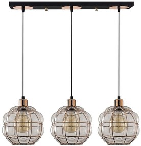 Φωτιστικό Οροφής - Ράγα Safderun 521SHN3322 73x23x111cm 3xE27 40W Copper Opviq