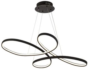 Κρεμαστό Φωτιστικό Οροφής LED 56W 3000K από αλουμίνιο Inlight-6150-BL-Μαύρο 6150-BL