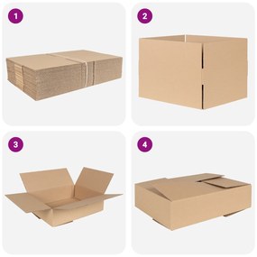 vidaXL Folding Box 50 pcs 40x30x10 cm Χαρτόνι