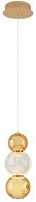 Φωτιστικό Οροφής 414LRC1407 Φ12x120cm Led 500lm 5W 3000K Gold-Clear Opviq