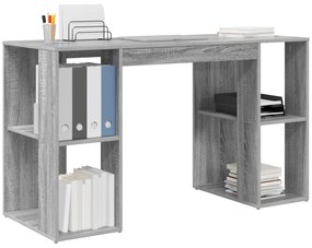 vidaXL Γκρι Γραφείο Υπολογιστή Sonoma Γκρι Sonoma Μοριοσανίδες Μεσαίο