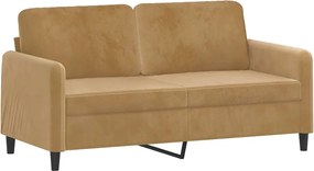 vidaXL Πολυθρόνες Σετ 2 Τεμαχίων Καφέ από Βελούδο