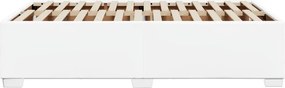 vidaXL Πλαίσιο Κρεβατιού χωρίς στρώμα Λευκό 120x190 εκ.Συνθ. Δέρμα