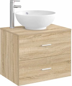 vidaXL Λεκάνη μπάνιου Χρωμέ 44 x 44 x 16 εκ. Μέταλλο