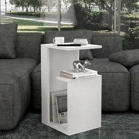 Τραπεζάκι βοηθητικό Rosana Megapap χρώμα λευκό 35x29,5x60εκ.
