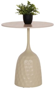 ΤΡΑΠΕΖΙ ΣΑΛΟΝΙΟΥ LONGSTEM HM18317.04 ΒΑΣΗ ΣΑΜΠΑΝΙ--ΚΕΡΑΜΙΚΟ TOP TRAVERTINE STONE Φ50