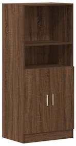 Ντουλάπι Κουζίνας Καφέ δρυς 57x41,5x131,5 εκ. Επεξεργ. Ξύλο - Καφέ