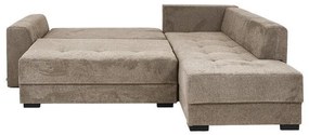 Γωνιακός Καναπές New Mona Fylliana Μπέζ - Καφέ 250x190x88 εκ. 250x190x88 εκ.