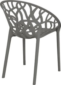 Πολυθρόνα Daren pakoworld pp σε ανθρακί απόχρωση 59x60x79,5εκ