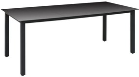 vidaXL Σετ Τραπεζαρίας Κήπου 7 Τεμαχίων Μαύρο