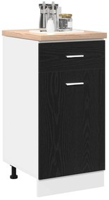 vidaXL Κάτω Ντουλάπι Συρταριού - Μαύρη Δρύς, 40x46x81.5 εκ, Φτιαγμένο από Επεξεργασμένο Ξύλο