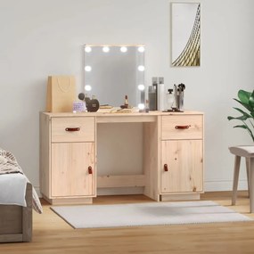 vidaXL Μπουντουάρ Σετ με LED από Μασίφ Ξύλο Πεύκου