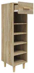 vidaXL Παπουτσοθήκη Sonoma Δρυς 30x35x105 εκ. από Επεξεργασμένο Ξύλο
