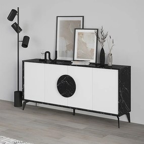 ΜΠΟΥΦΕΣ GORA MEGAPAP ΧΡΩΜΑ ΜΑΥΡΟ ΕΦΕ ΜΑΡΜΑΡΟΥ - ΛΕΥΚΟ 180X35,6X82ΕΚ.
