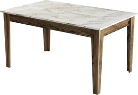 Τραπέζι Τραπεζαρίας Καρυδί / Λευκό GAGRA 145x88x75