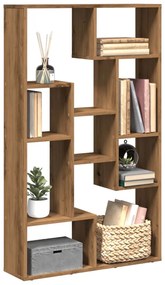 Βιβλιοθήκη Αρτισιανή Δρυς 72x20x120 εκ. από Επεξεργασμένο Ξύλο