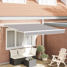 vidaXL Ανασυρόμενη τέντα  Ανοιχτό γκρι 300x250 εκ