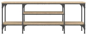 vidaXL Έπιπλο Τηλεόρασης Sonoma Δρυς 121x35x45 εκ. Επεξ. Ξύλο/Σίδερο