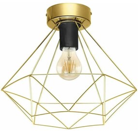 Φωτιστικό Οροφής - Πλαφονιέρα 43678 Tarbes 1/E27 Black-Brass Eglo Μέταλλο